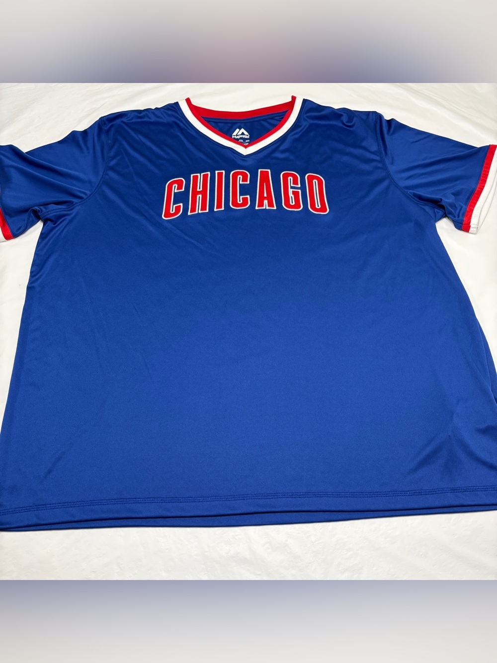 Majestic MLB Chicago Cubs Blue Short Sleeve T Shirt Men’s 3XL